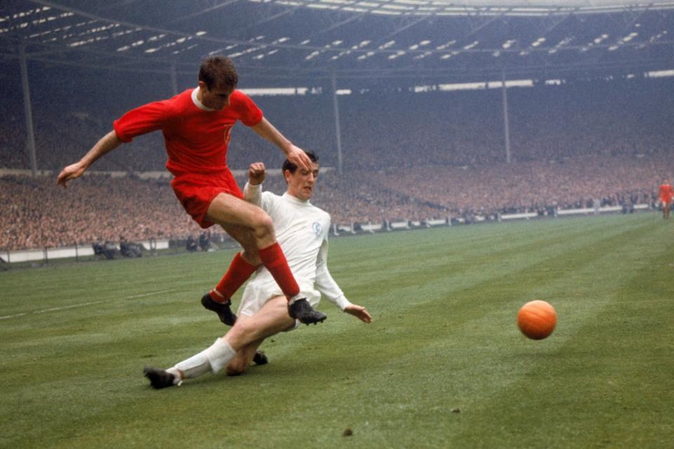 Roger Hunt is second on Liverpool’s all-time goalscoring list, his tally of 285 including the opener in the 1965 FA Cup final win against Leeds  (PA Archive)
