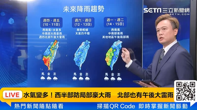 下週二前降雨趨勢。