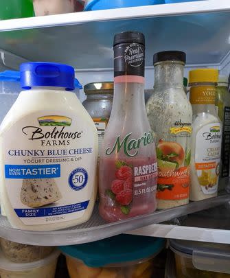 A rectangular lazy Susan to turn you into a legitimate fridge wizard