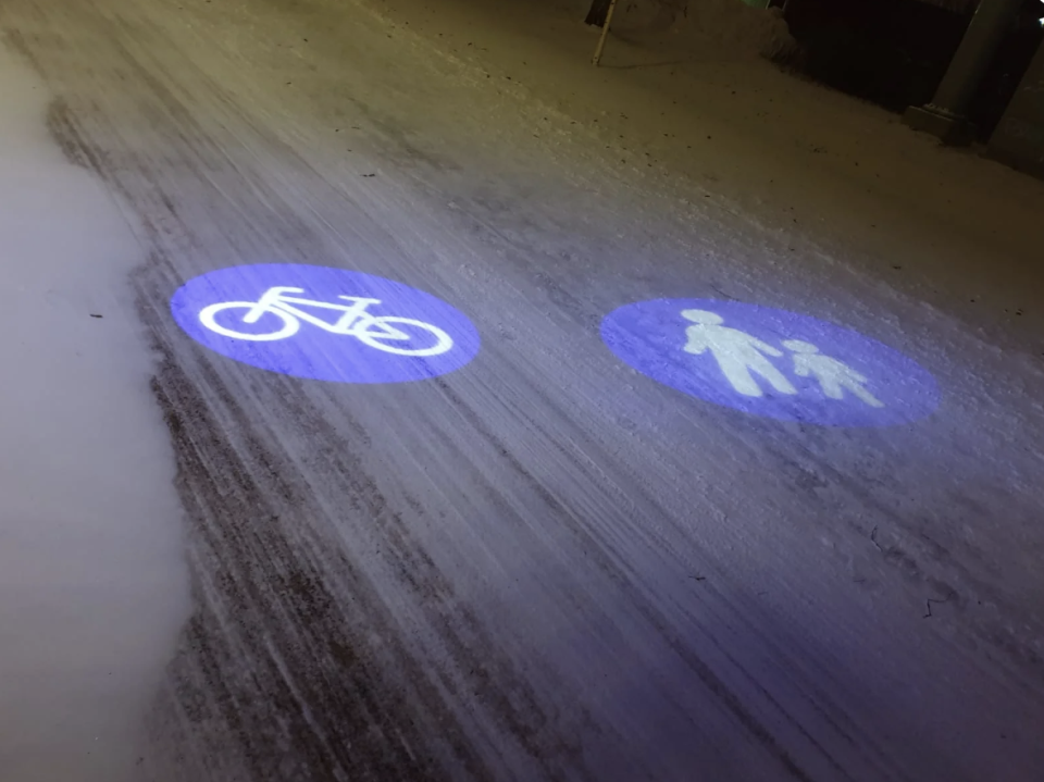 signs for biking and walking