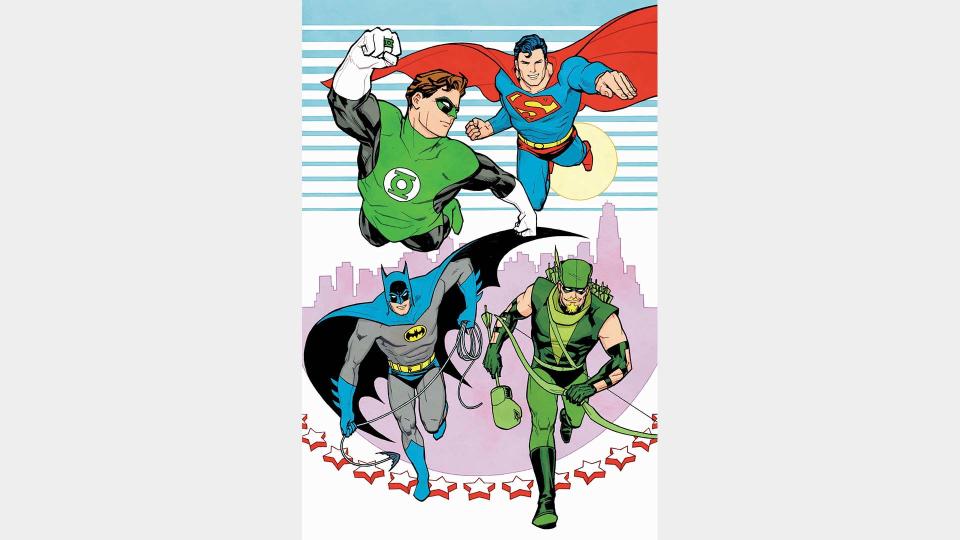 Batman, Superman, Green Lantern and Green Arrow.