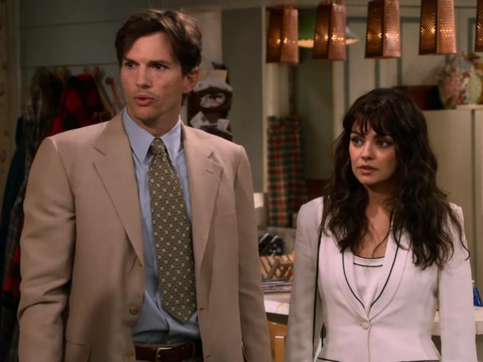 Ashton Kutcher and Mila Kunis on season one of "That '90s Show."