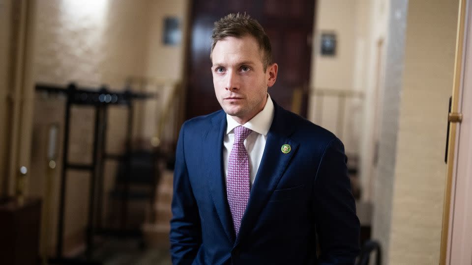 Rep. Max Miller is seen outside a meeting of the House Republican Conference in the US Capitol on Tuesday, December 5, 2023. - Tom Williams/CQ Roll Call/Getty Images