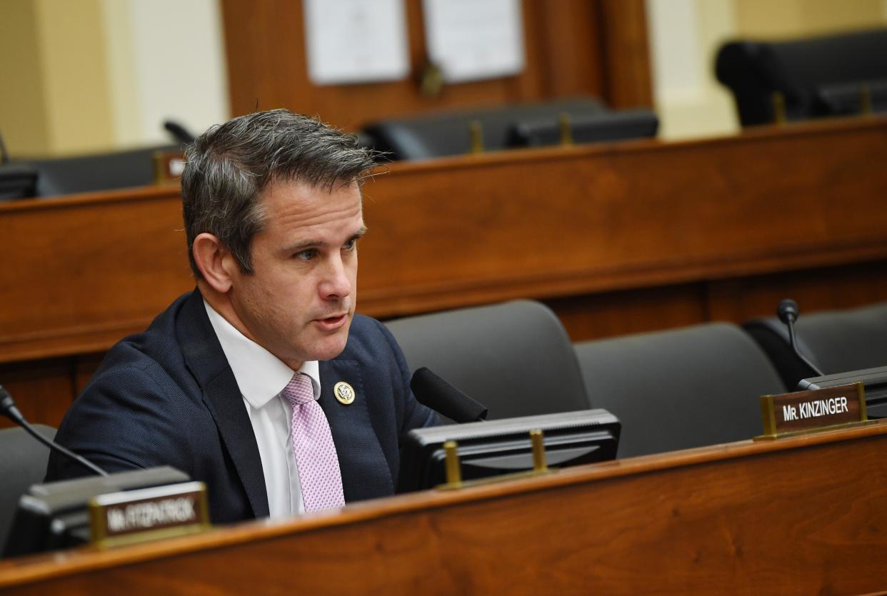 Congressman Adam Kinzinger was one of 10 House Republicans who voted to impeach Donald Trump a second time. (POOL/AFP via Getty Images)