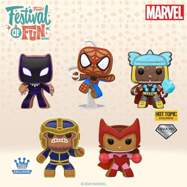 Gingerbread Marvel Mini Vinyl Figures