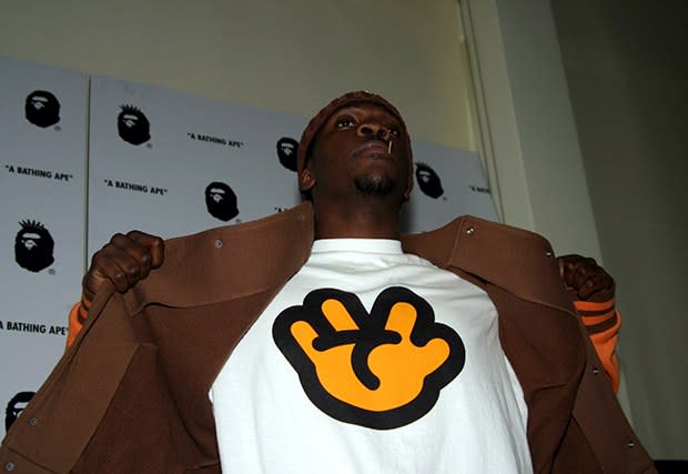 Pusha-T at the A Bathing Ape store opening after-party in 2005. Photo by Johnny Nunez/WireImage for Bathing Ape/Nowhere CO.,LTD.