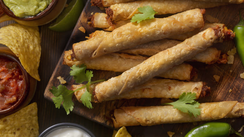 taquitos on plate