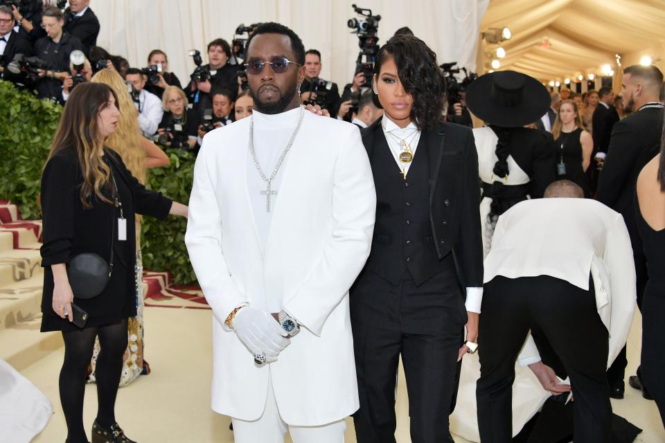 Sean "Diddy" Combs and Cassie at the Met Gala May 7, 2018 in New York City.