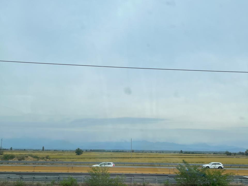 View from Frecciarossa train