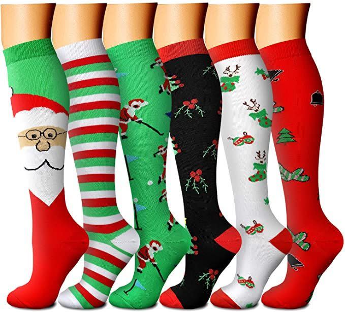 Christmas Compression Knee-High Socks