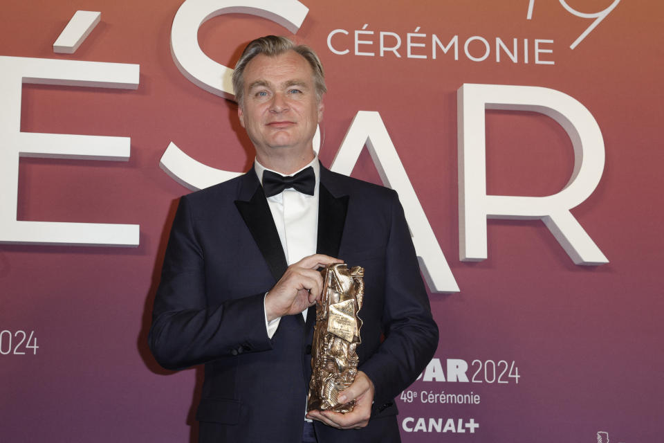 Christopher Nolan on Friday at the César Awards in Paris