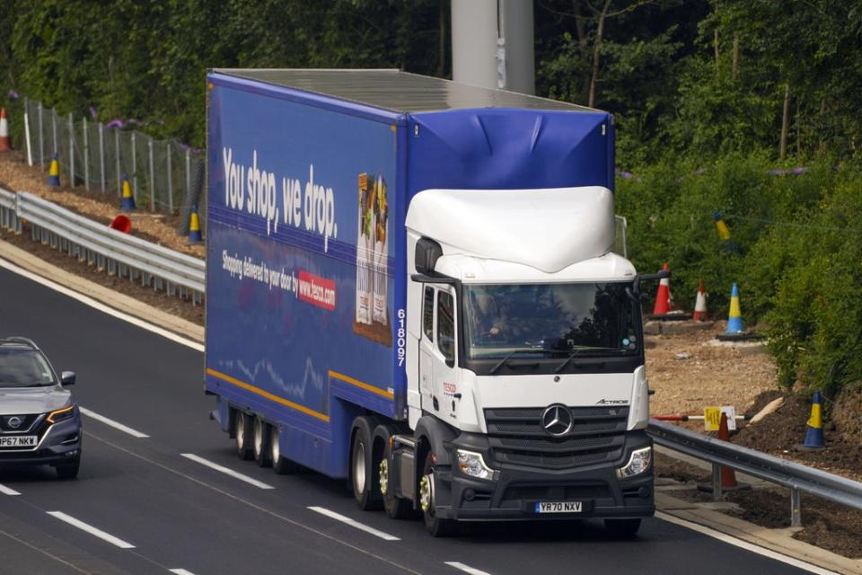 Tesco has been paying bonuses to recruit HGV drivers (Steve Parsons / PA) (PA Wire)