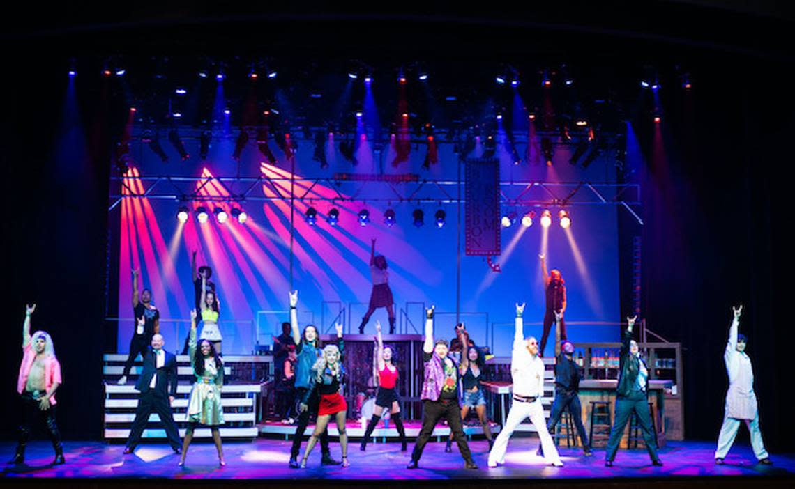 A performance of “Rock of Ages,” now at the Arts Center of Coastal Carolina through Aug. 14.