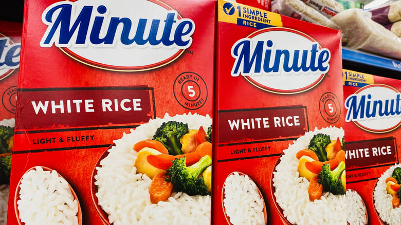 Boxes of Minute rice