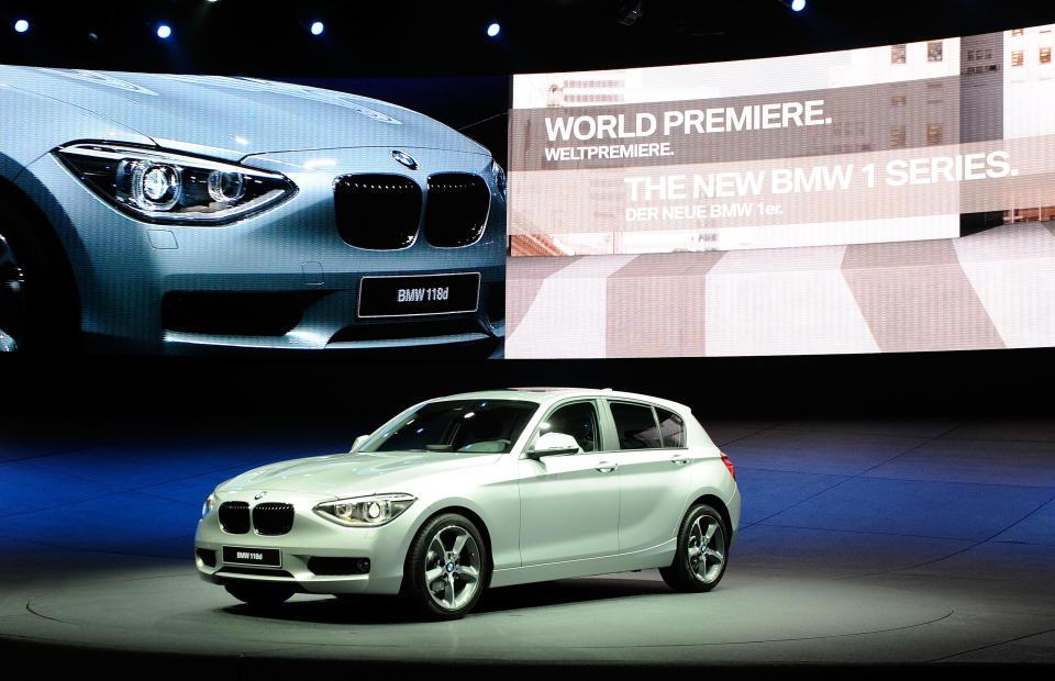 FRANKFURT AM MAIN, GERMANY - SEPTEMBER 13: World premiere of BMW 1 Series on display during the press days at the IAA Frankfurt Auto Show on September 13, 2011 in Frankfurt am Main, Germany. The IAA will be open to the public from September 17 to September 25. (Photo by Thorsten Wagner/Getty Images)