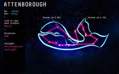 The new constellation Attenborough can be viewed in April - Credit: The University of Birmingham 