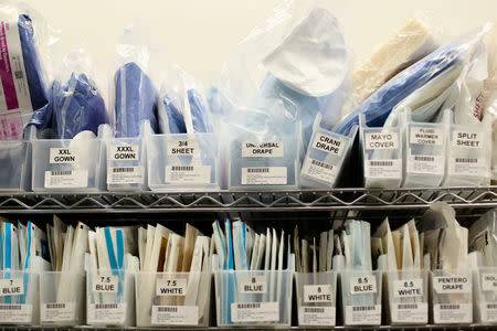 Supplies are seen in an operating room at Johns Hopkins hospital in Baltimore, Maryland, U.S., May 13, 2019. REUTERS/Rosem Morton