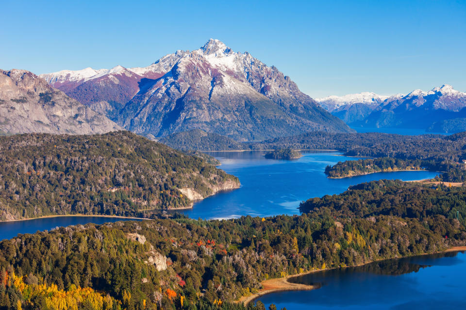 Los paisajes de Bariloche, en la región de La Patagonia quitan el aliento, como este en el Parque Nacional Nahuel Huapi. Foto: Getty Images