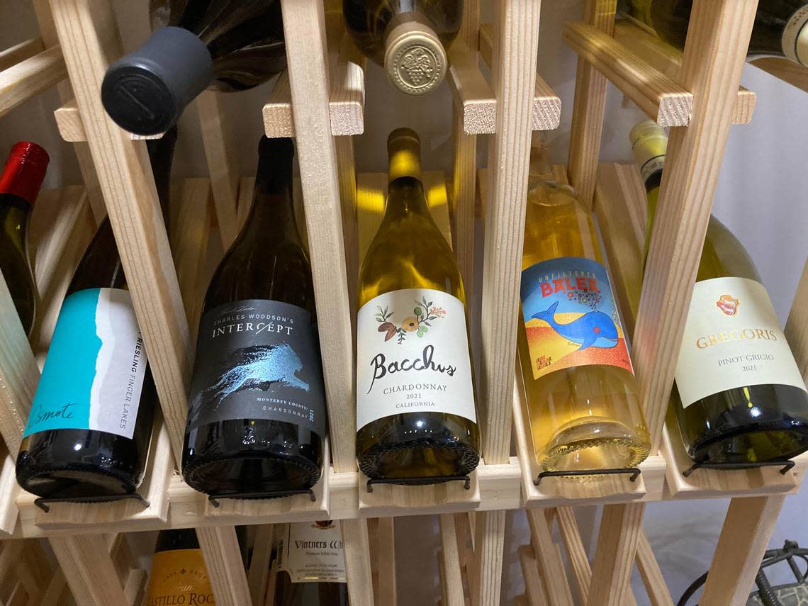 Some of the selections at La’Vino Wine Bar in Warner Robins. “We sell boutique-style wine,” said Ebony Lewis. “We don’t sell wine that you can buy in the grocery store.”