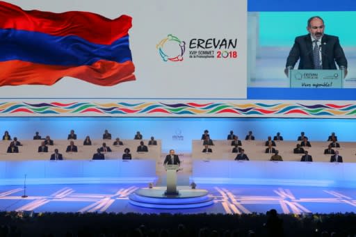 Armenian Prime Minister Nikol Pashinyan opens the 17th Francophone countries summit in Yerevan, which will consider expanding its influence by admitting new members