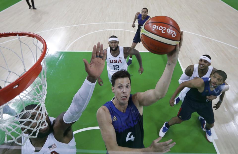 Thomas Heurtel nearly had a triple-double in France's narrow loss to Team USA. (Reuters)