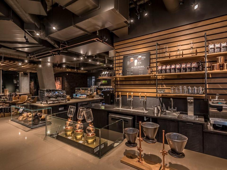 Four distinct coffee experiences all carry the Starbucks name.