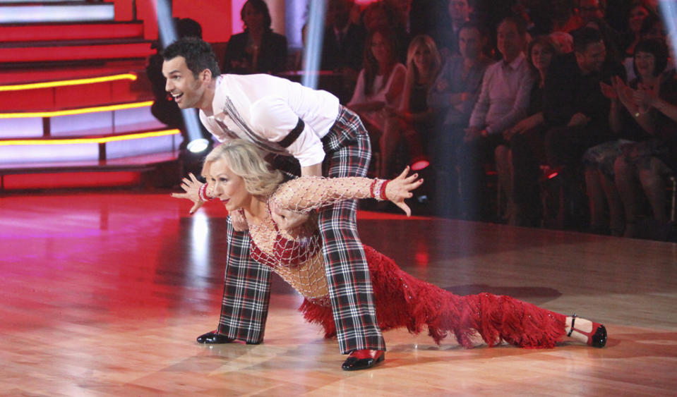 Tony Dovolani and Martina Navratilova perform on "Dancing With the Stars."