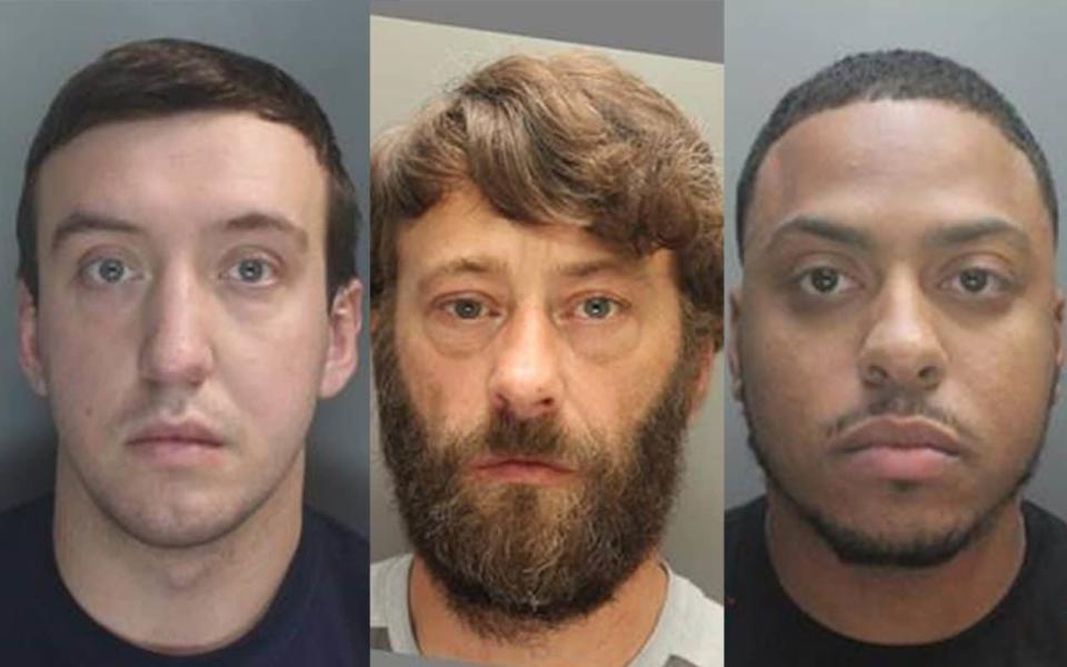 Jack Jones, Paul Jones, and Isaac Rasmussen, who have all been jailed after a drug smuggling operation - PA