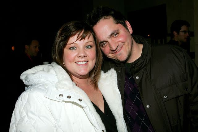 <p>Evan Agostini/Getty</p> Melissa McCarthy and Ben Falcone in 2007