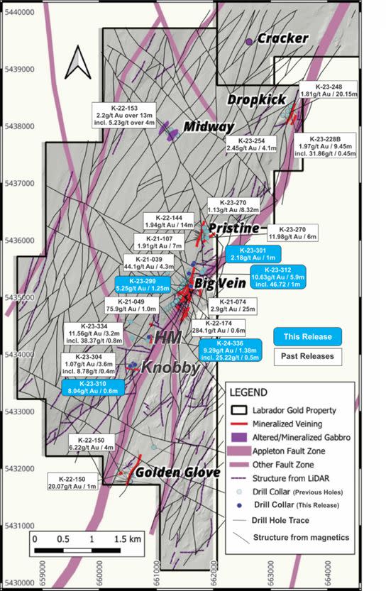 Kingsway occurrences with highlights of recent drilling.