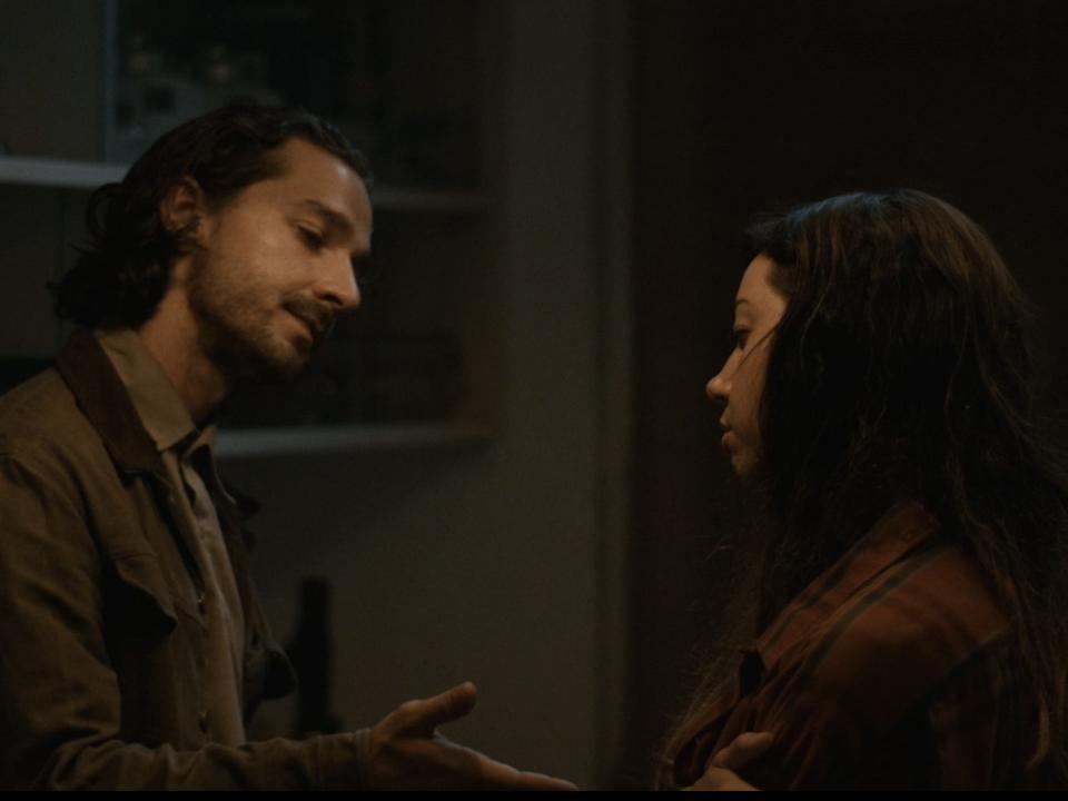 Shia LaBeouf and Aubrey Plaza in "The Necessary Death of Charlie Countryman"