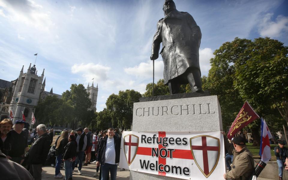 Refugee protest Parliament Square - Martin Pope/Getty Images