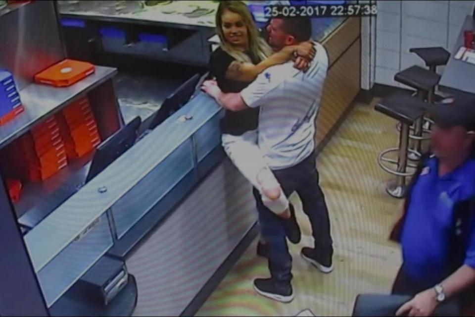 The video showed Daniella Hirst and Craig Smith having sex in Domino's Pizza in Castle Road as delivery workers walked in and out. (PA)