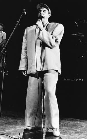 <p>Chris Walter/WireImage</p> David Byrne on tour in 1983