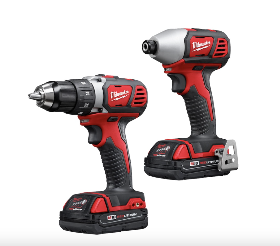 Milwaukee Tool Cordless Drill Driver/Impact Driver Combo Kit (Photo via Home Depot)