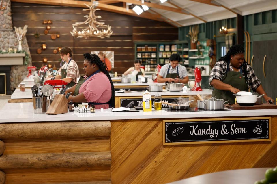 BAKING IT -- "TBD" Episode 201 -- Pictured: (l-r) -- (Photo by: Jordin Althaus/PEACOCK)