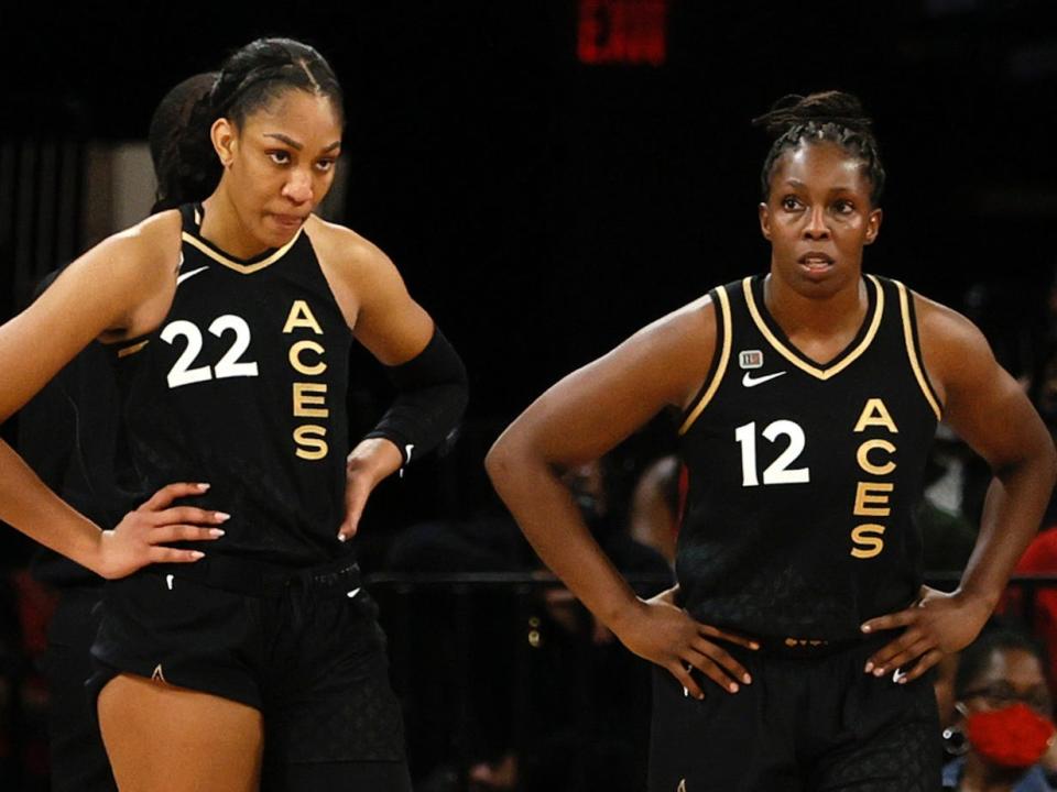 A'ja Wilson and Chelsea Gray.