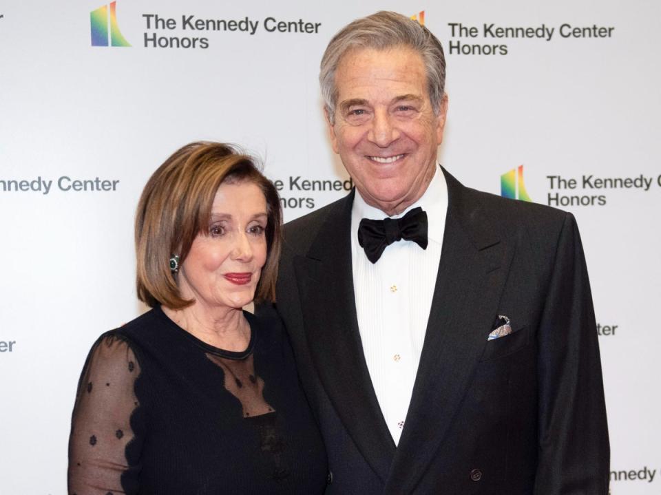 Nancy Pelosi and Paul Pelosi together. The husband of the House Speaker is expected to make a full recovery (AP)