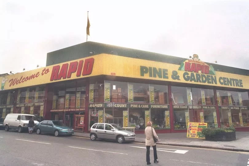 Exterior of Rapid Hardware's Pine and Garden Centre in Hanover Street, Liverpool city centre