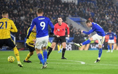 James Maddison doubles the lead and piles more misery on to Arsenal - Credit: Getty Images