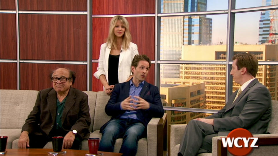 Frank Dennis and Dee on a talk show in It's Always Sunny In Philadelphia