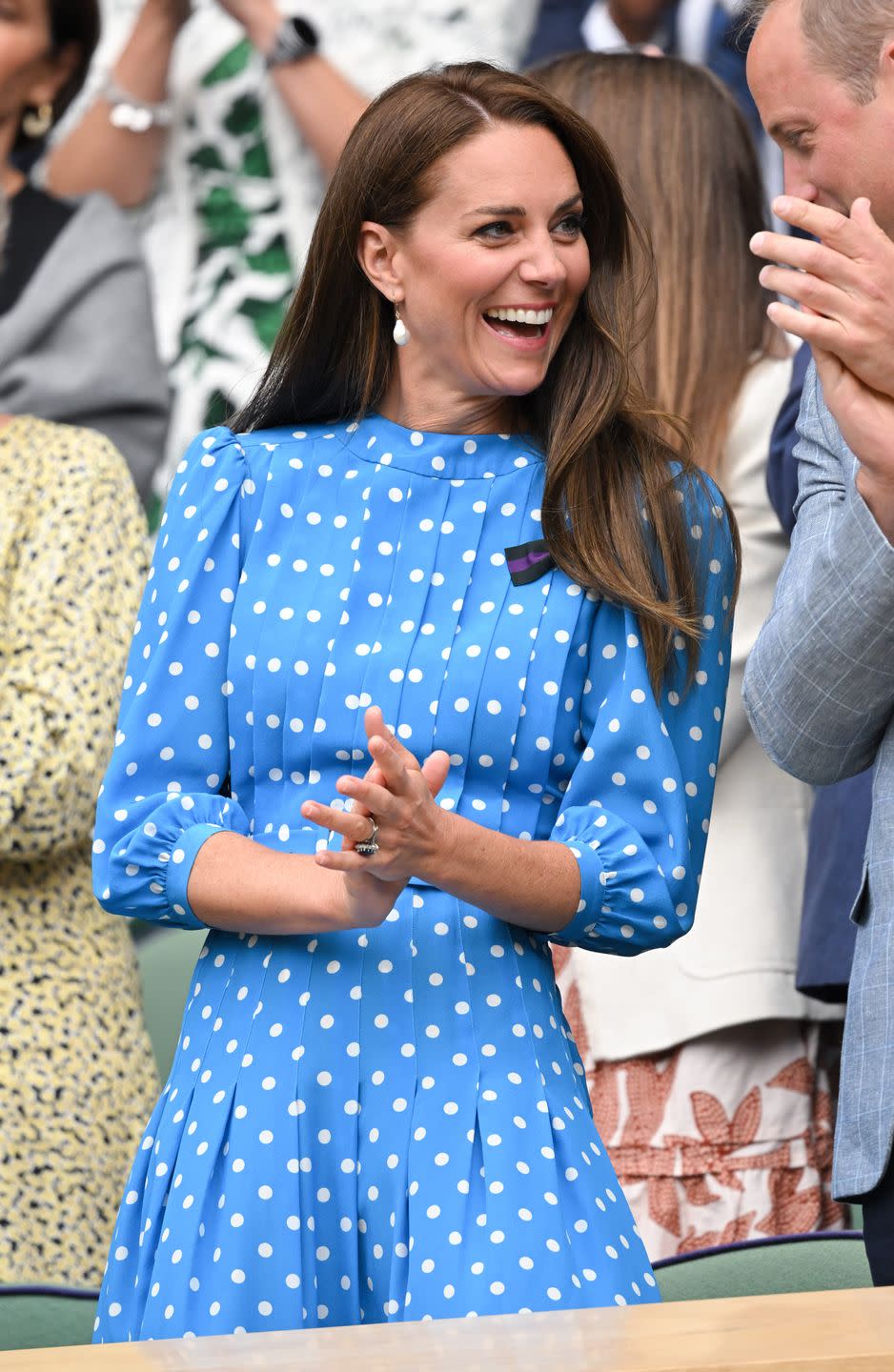 london, england july 05 catherine, duchess of cambridge attends day 9 of the wimbledon tennis championships with prince william, duke of cambridge at all england lawn tennis and croquet club on july 05, 2022 in london, england photo by karwai tangwireimage