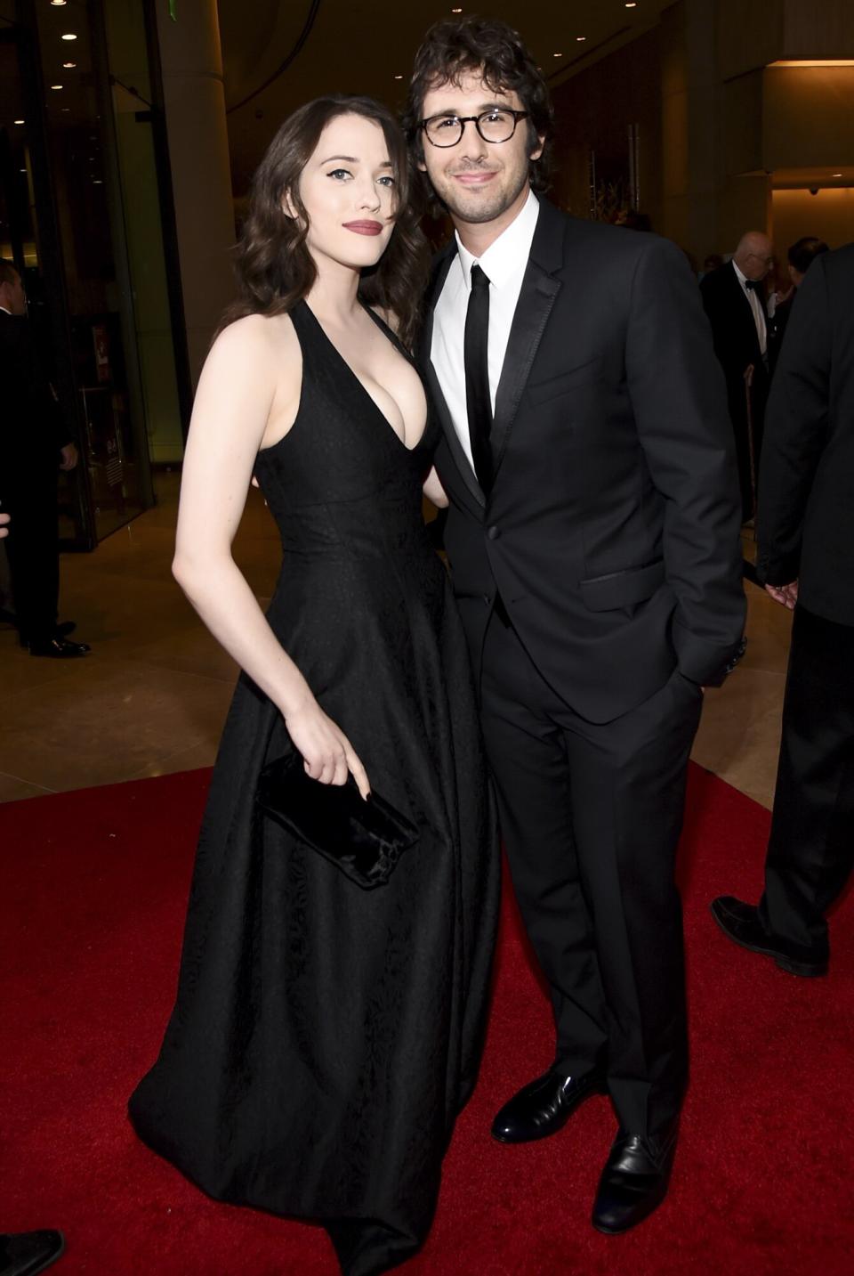 Kat Dennings (L) and recording artist Josh Groban attend the 2014 Carousel of Hope Ball presented by Mercedes-Benz at The Beverly Hilton Hotel on October 11, 2014