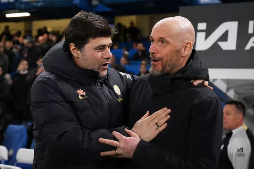 Pochettino and Ten Hag -Credit:Darren Walsh/Chelsea FC via Getty Images.