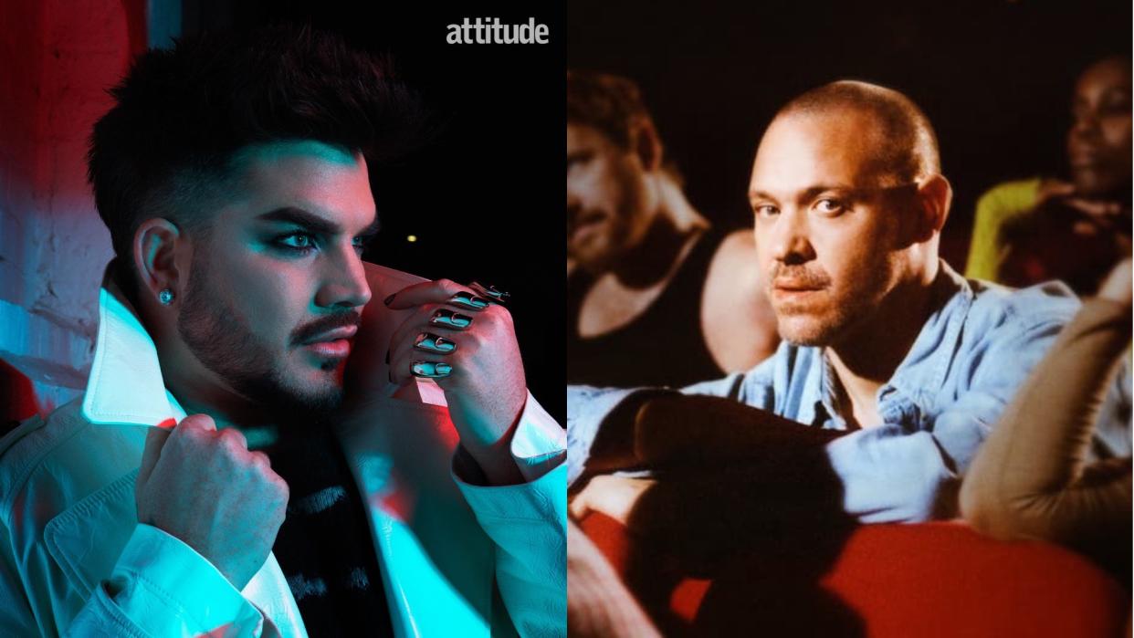 Close ups of Adam Lambert and Will Young