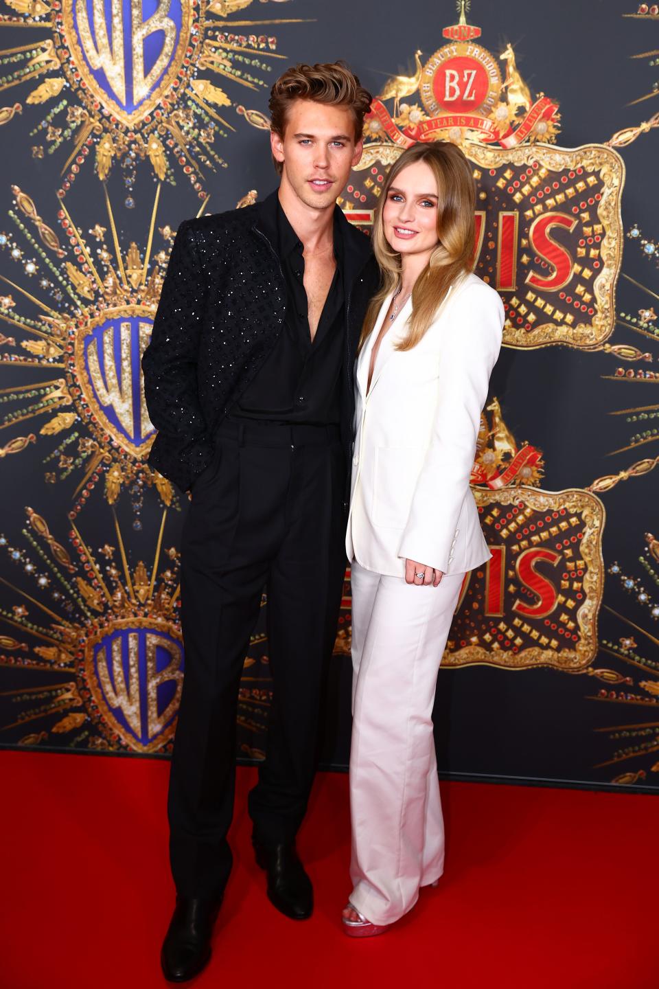 Austin Butler and Olivia DeJonge attend the Australian premiere of ELVIS at Event Cinemas Pacific Fair on June 04, 2022 in Gold Coast, Australia.