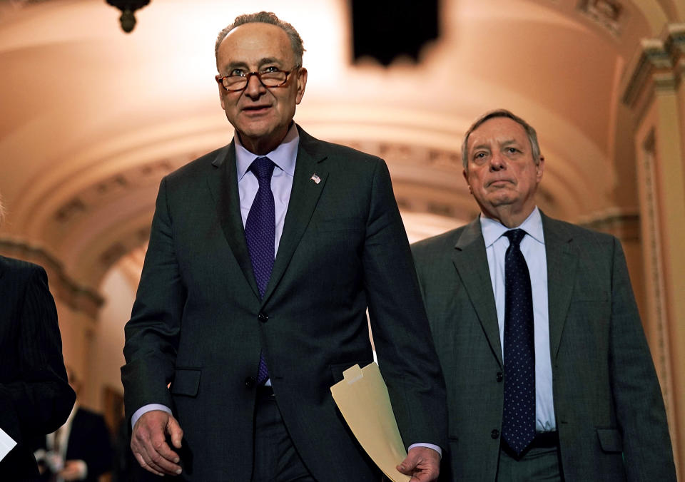 Image: Chuck Schumer and Dick Durbin (Alex Wong / Getty Images file)