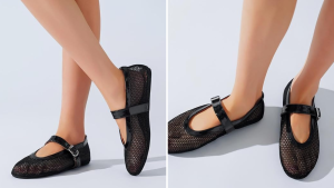 Kiwufoder Mesh Ballet Flats