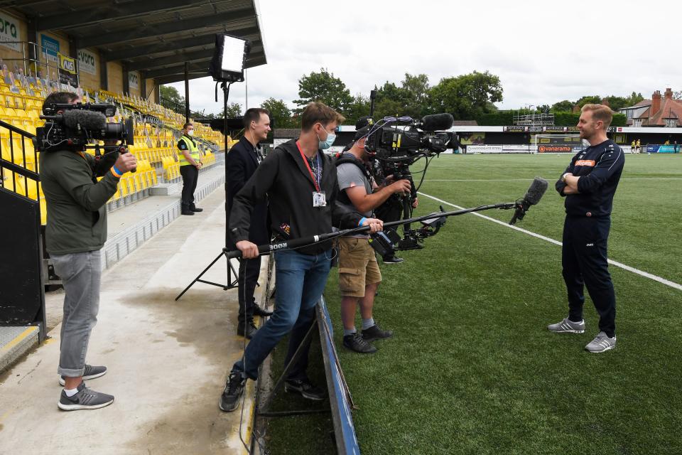 Weaver speaks following his side's National League play-off semi-final victoryGetty Images