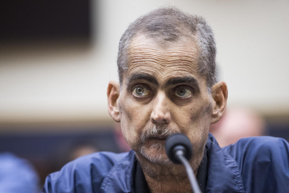 Retired NYPD detective and 9/11 responder Luis Alvarez testifies during a House Judiciary Committee hearing on reauthorization of the September 11th Victim Compensation Fund on Capitol Hill last week. (Photo: Zach Gibson/Getty Images)